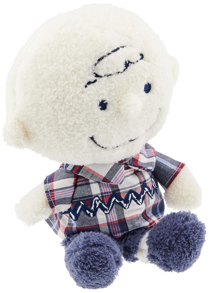 Nakajima Corporation Blueberry Check Charlie Brown Small Plush Toy 172990-22