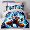 Постельное белье с узором Сон Гоку, Комплект с одеялом, Пододеяльник, Наволочка, Домашний подарок на день рождения (1 пододеяльник + 2 наволочки, без наполнителя)