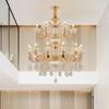 Современная европейская хрустальная металлическая люстра, роскошный светильник, классическая лампа, винтажный светильник для гостиной, столовой, спальни