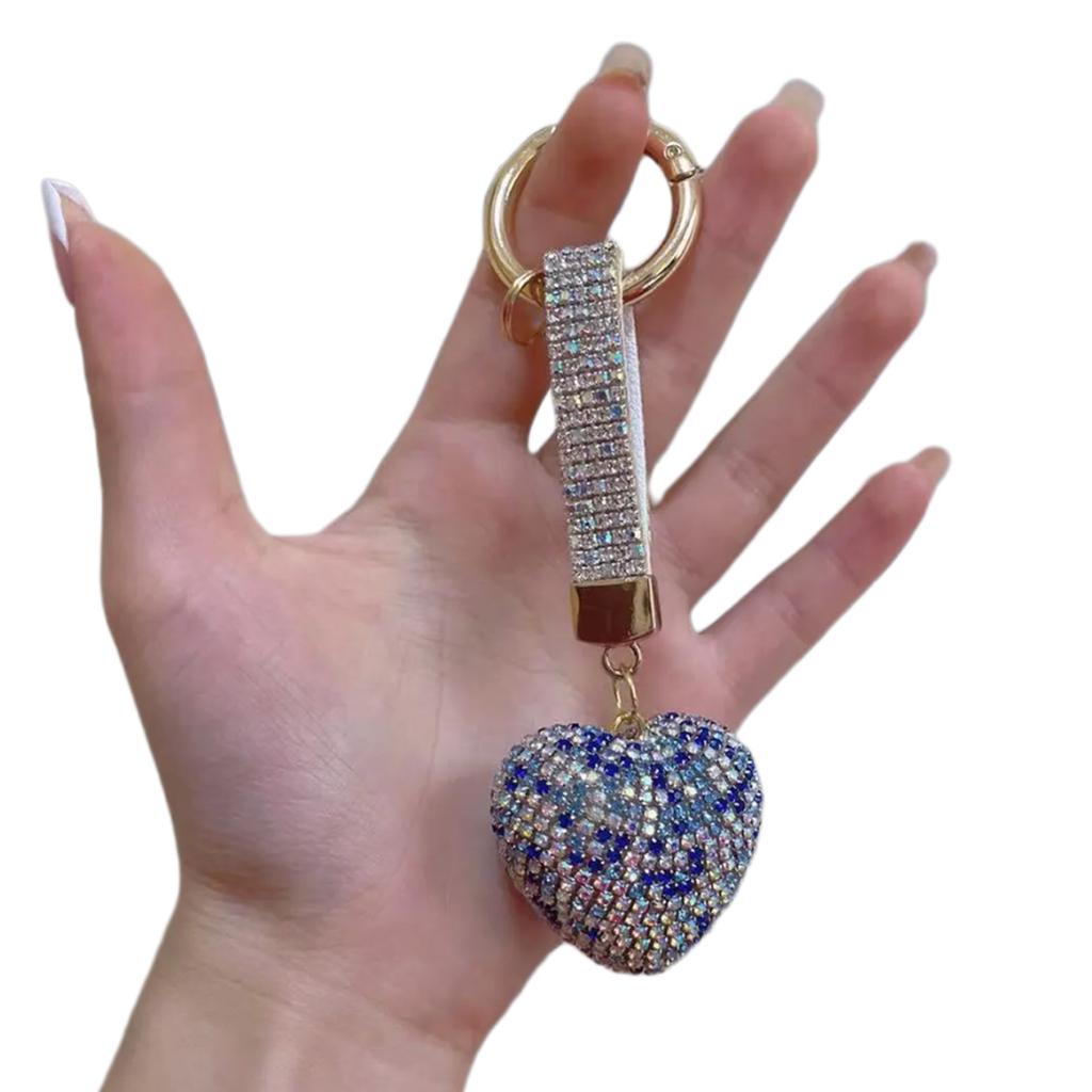 Брелок в виде сердца со стразами, милые украшения, брелок, украшение для рюкзака, сумки, подвеска, подарок для девочек и женщин
