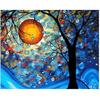 Diy Diamond Cross Stitch Full Round Moon Tree Landscape Rhinestone Embroidery Mosaic Home Decoration
