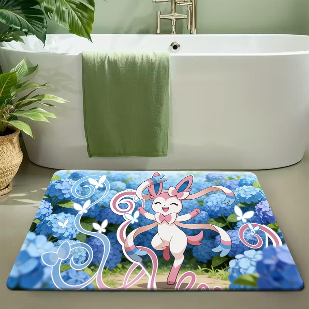 Ocean Sunset Orca & Fantasy Dragon Print Non-Slip Soft Doormat for Home Decor