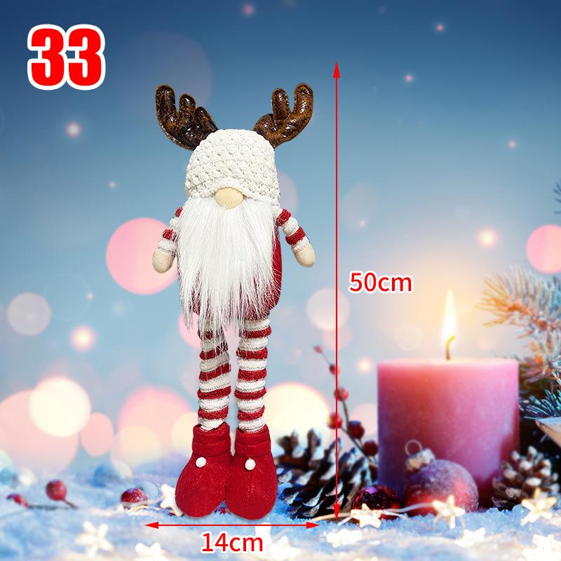 34 Styles Knitted Fabric Swedish Tomte Dwarf Rudolph Gnomes Dwarf Santa Claus Faceless Plush Doll