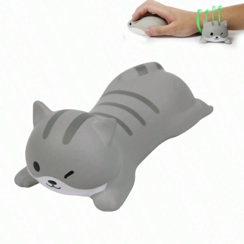 Мультяшный коврик для мыши с подставкой под запястье - Эргономичная поддержка из пены с эффектом памяти для клавиатуры/мыши, Нескользящая резиновая основа для офиса/ноутбука