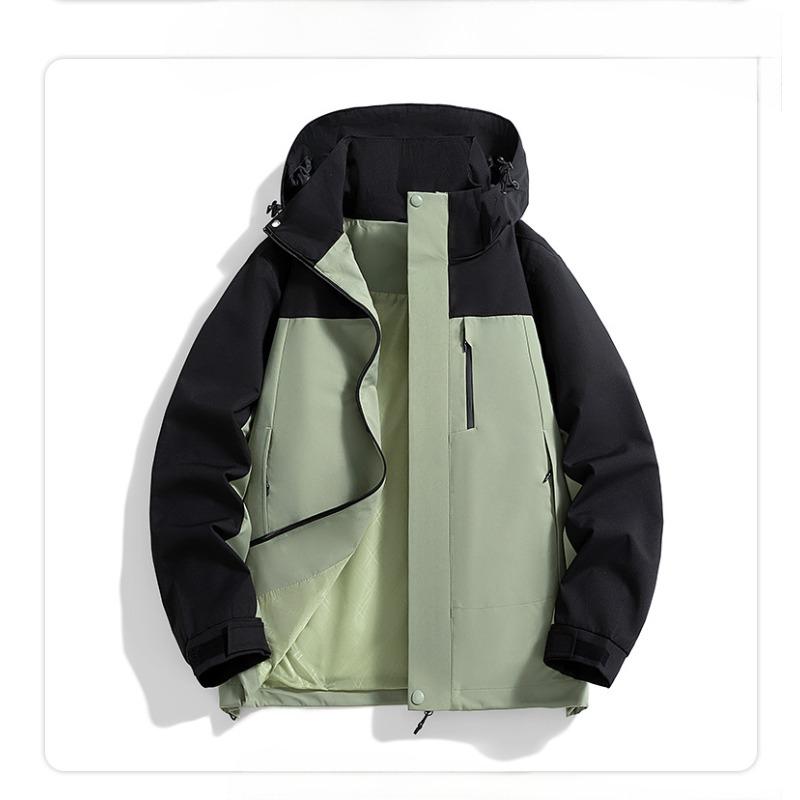 Куртки Модные Трендовые Пары Красивые Осенние и Зимние Уличные Повседневные Универсальные С Капюшоном Ветрозащитный