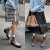 2025 Autumn and Winter New~ Comfortable and Versatile Thick-heeled Short Boots Women's Commuting Round Head Height Increase 4cm Thick-soled Martin Boo