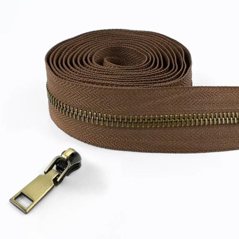 1/2/3/5M Meetee №5 Металлическая молния на катушке с бегунками для сумки, обуви, куртки, декоративная застежка-молния по метрам, DIY, ремонт, швейные аксессуары