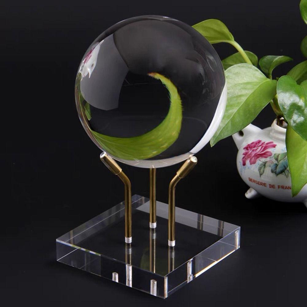 Прозрачный хрустальный шар основа акриловая сфера дисплей стенд креативный минерал полка украшение дома