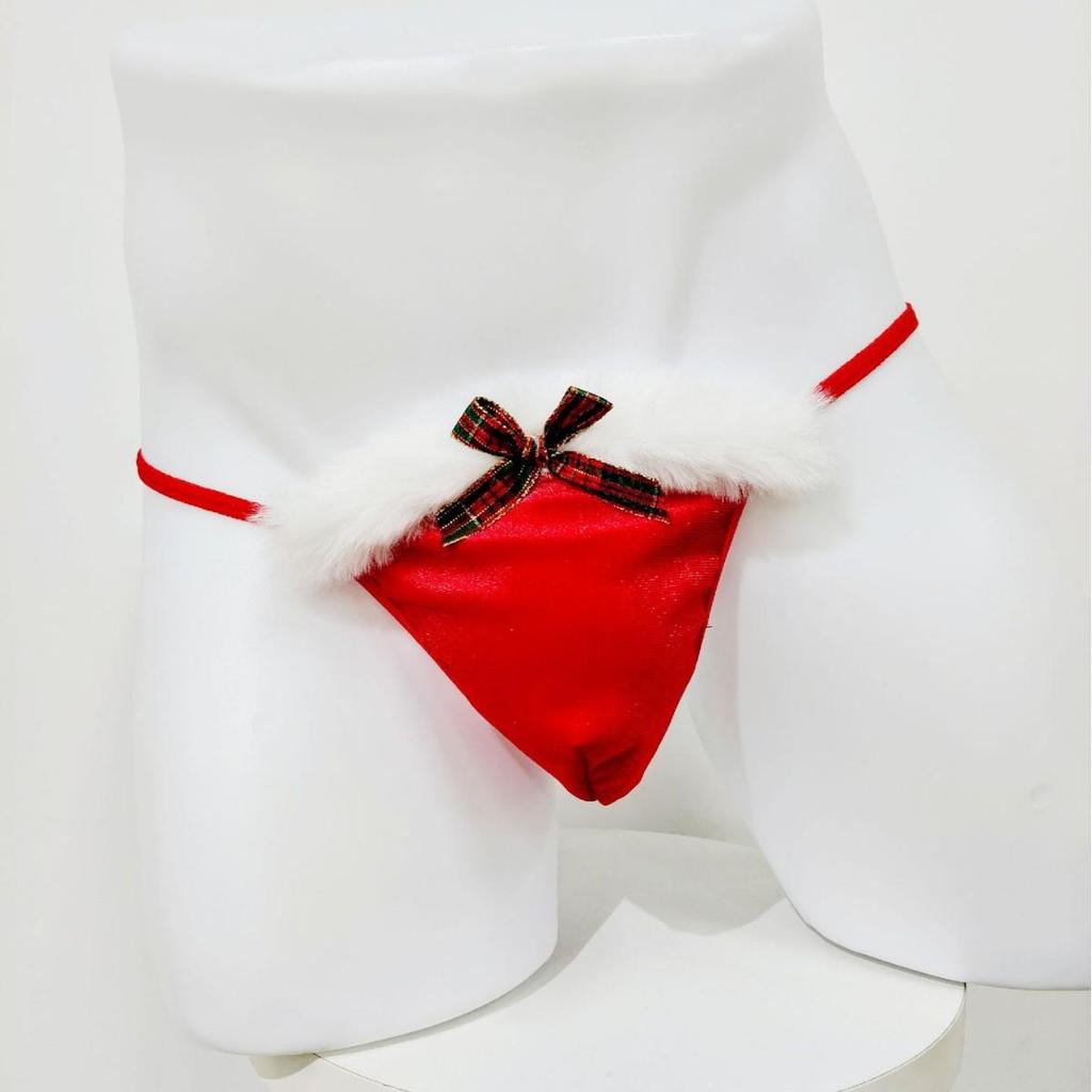 Men's Bunny Girl Christmas Lingerie Set - Open Crotch Bodysuit & Thong