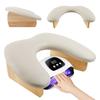 Wooden Base Foldable Nail Pillow U-shaped Manicure Hand Pillow  Nail Polishing