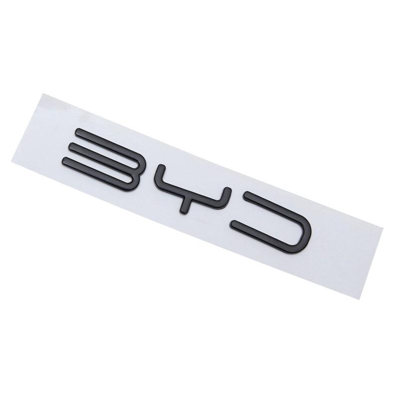 3D металлический черный хромированный логотип BYD с буквами, эмблема, значок на крыло автомобиля, наклейка на багажник для BYD Tang Song Yuan Qin BYD Stikcer, аксессуары