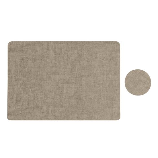 Dual Side Placemat Waterproof Faux Leather Coaster Placemat Solid Color Heat Insulation Pad for Dining Tables Countertops