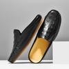 Half Shoes for Men Mules Luxury Designer Man Slides Slip on Flats Men Driving Shoes Leather Semi-Drag Loafers Slippers Hombres