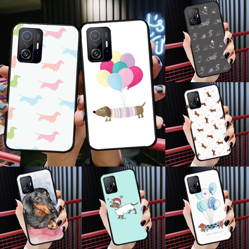 Мультяшный чехол такса сосиска для Xiaomi POCO X7 X6 X5 X3 Pro F3 F5 F6 M6 Pro 13 14 Ultra 11T 12T 13T 14T Pro