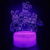 Fnaf Five Nights At Freddy's Led Night Light For Kids + Remote Control