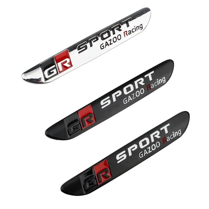 For Toyota GR Sport Gazoo Racing Logo Side Fender Emblem Rear Trunk Badge Sticker Corolla Camry Sienna Prius RAV4 CHR Yaris ER1