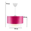 Одинарный подвесной светильник для торта, ткань цвета фуксии, люстра для гостиной, спальни, детской комнаты