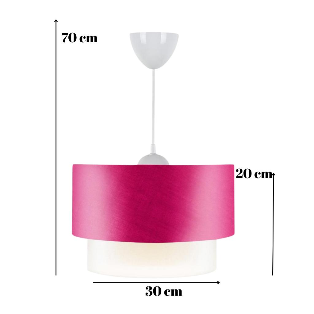 Одинарный подвесной светильник для торта, ткань цвета фуксии, люстра для гостиной, спальни, детской комнаты