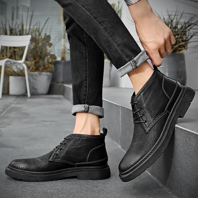 Мужская деловая кожаная обувь Деловая повседневная обувь Эластичная и дышащая модная обувь Doug Уличная модная мужская обувь на плоской подошве