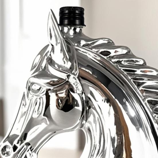 Графин для виски в виде лошадиной головы, креативная стеклянная бутылка для ликера с силиконовой пробкой, 350 мл, персонализированная подарочная бутылка для виски для любителей виски