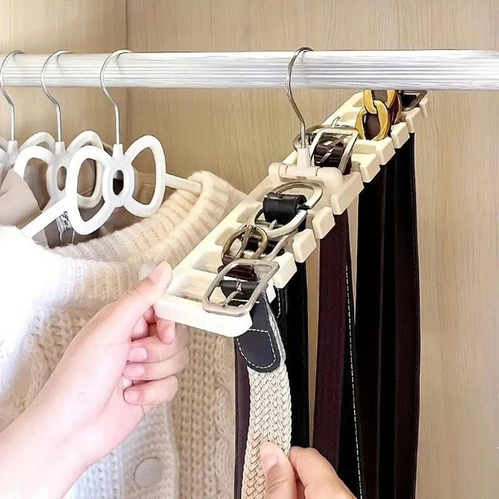 Tie Belt Hanger Wardrobe Belt Rotating Organizer Rack Multifuctional Scarf Hanger Home Closet Storage Holder Accessories 1PCS