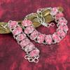 Pink Thulite Gemstone Jewelry, 925 Solid Sterling Silver Bracelet & Necklace Jewelry, Beauteous Handmade Natural Adjustable Jewelry Set For Her