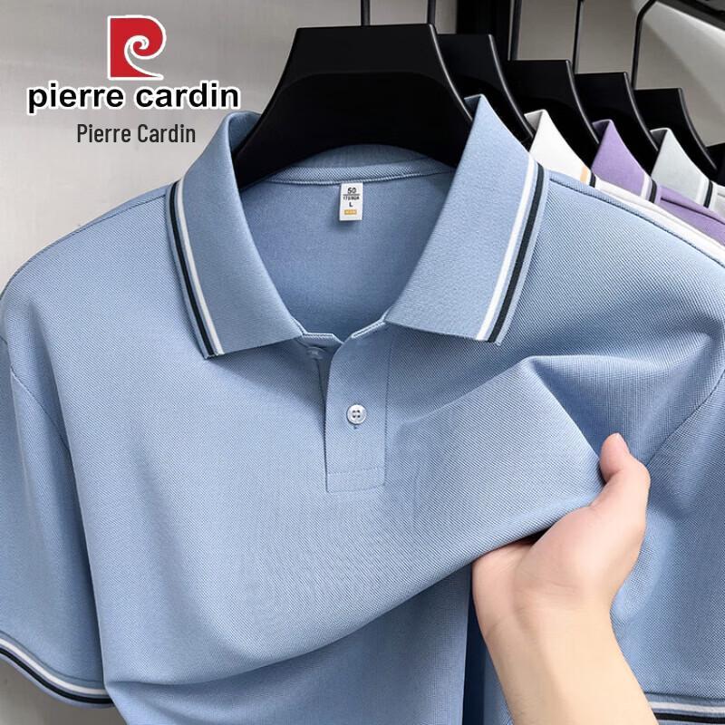Pierre Cardin Мужская рубашка-поло из смесовой ткани (шелк, лен, хлопок)