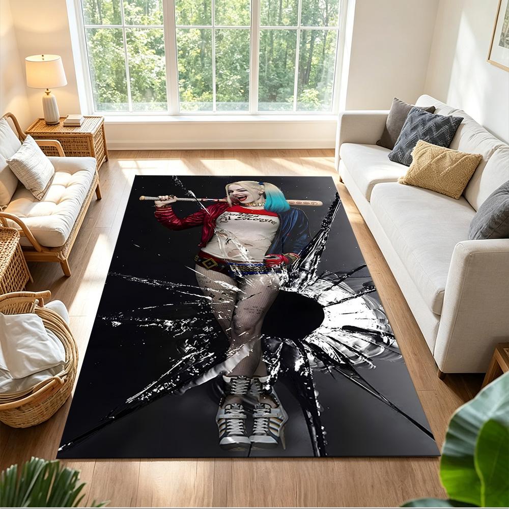 Harley Quinn Floor Rug Office Rug Perfect for Foyer Outdoor Living Rooms Decorate room Anti-slip Rug Office home decor