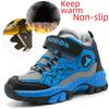 Boys' Winter Outdoor Cotton Hiking Shoes - Velvet-Lined for Warmth