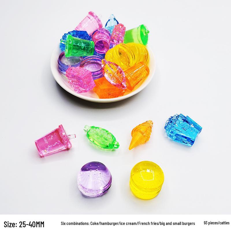 Colorful Mini Acrylic Milk Bottle Cartoon Ornaments - Cute Handmade DIY Decorative Accessories