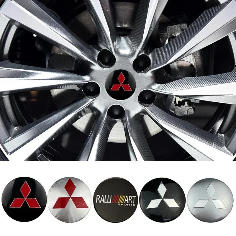 cxbkdv1 4PCS Car Wheel Hub Center Stickers Decal Emblem For Mitsubishi ASX Ralliart Lancer Cordia Pajero Outlander Eclipse Galant Mirage