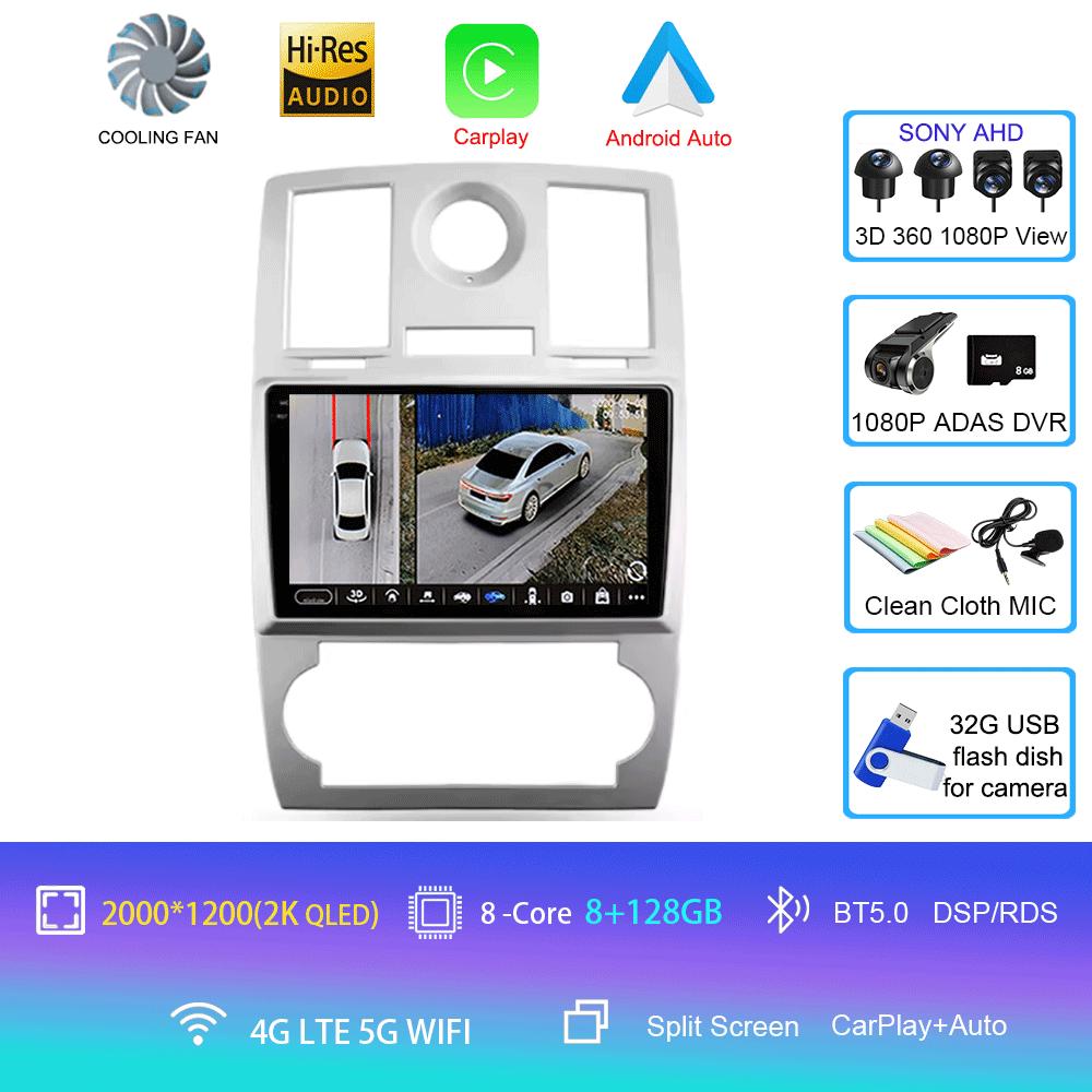 Автомобильное радио Android 14 для Chrysler 300C 1 2004 - 2011 Мультимедиа Видео Плеер Навигация стерео GPS Нет 2din 2din DVD