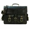 Leather Goat Laptop Messenger Men Briefcase Shoulder Vintage Black New Real