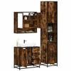VidaXL 3-piece Bathroom Furniture Set Smoked Oak Wood, Bathroom Cabinet, Storage Cabinet of 3301107