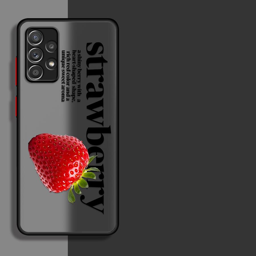 Чехол для телефона для Samsung Galaxy A52S A72 A73 A33 A17 A52 A56 A55 A34 A36 A35 A53 A54 A14 A23 A16 A15 Вишня Клубника