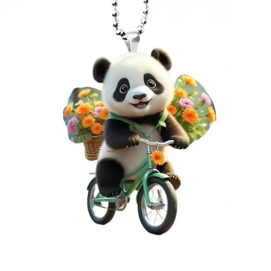 Christmas Acrylic Cats Car Pendant with Lanyard Cute Cat Decoration Backpack Keychain