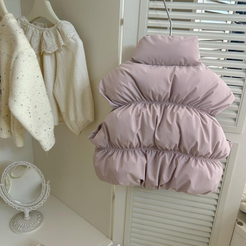 Girls' Vest Autumn and Winter New Style Children's Padded Vest Winter Baby Girl Warm Vest Vest