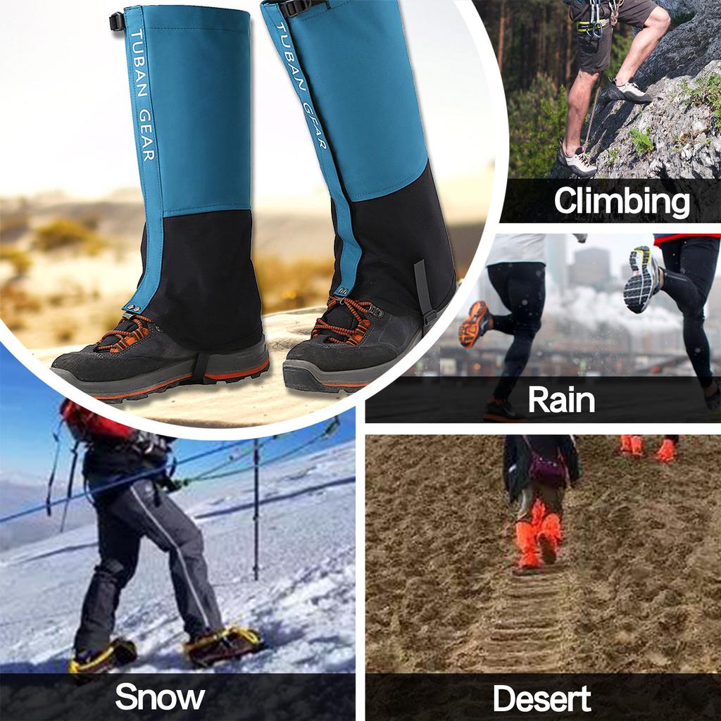 Водонепроницаемые регулируемые гетры для ног, устойчивые к разрывам, гетры для снежных ботинок для активного отдыха, ходьбы на снегоступах, пеших походов, катания на лыжах