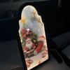 Рождественское зеркало-голограмма Санта Сцена Рождественской елки Зеркало со светодиодной подсветкой для праздничного домашнего декора для спальни, кухни