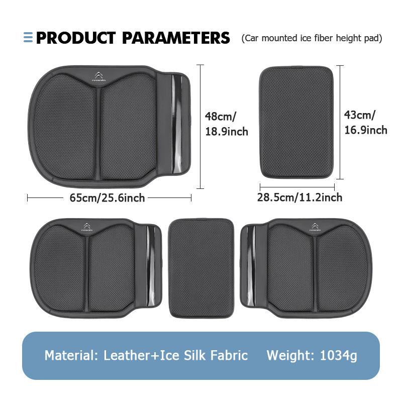 Car Seat Increase Cushion Breathable Ice Silk Thick Pad Soft Mat For Citroen C4 C3 C5 C1 C2 C6 VTS C4L DS3 DS4 DS5 Grand