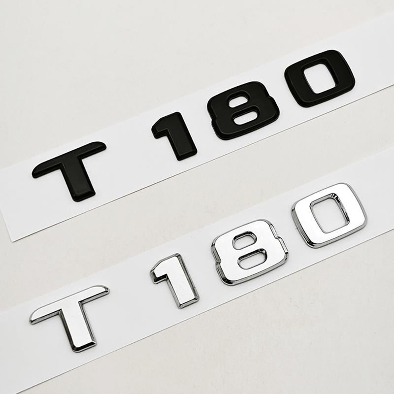 For Mercedes Benz T180 Trunk Emblem Badge Letter Logo Chrome Car Styling Tailgate Sticker Nameplate Accessories Replacement AR1 b14