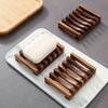 1PCS Wooden Natural Bamboo Soap Dishes Tray Holder Storage Soap Rack Plate Box Container Portable Bathroom Soap Dish Storage Box