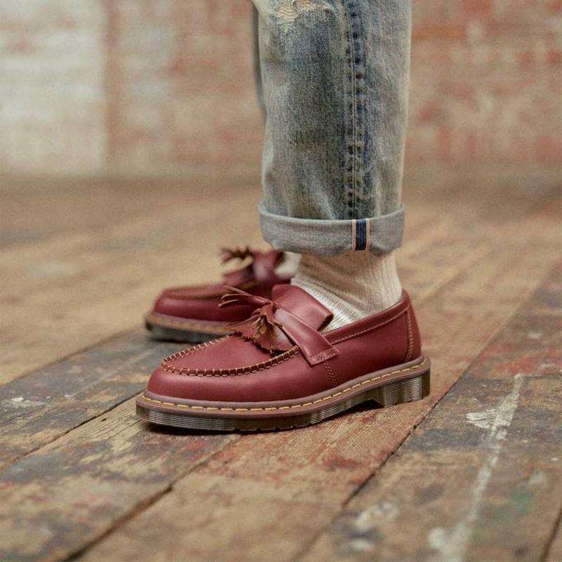 Dr. Martens Адриан Др. Лоферы с кисточками Dr. Martens Adrian 'Oxblood Quilon' Мужские 26891601