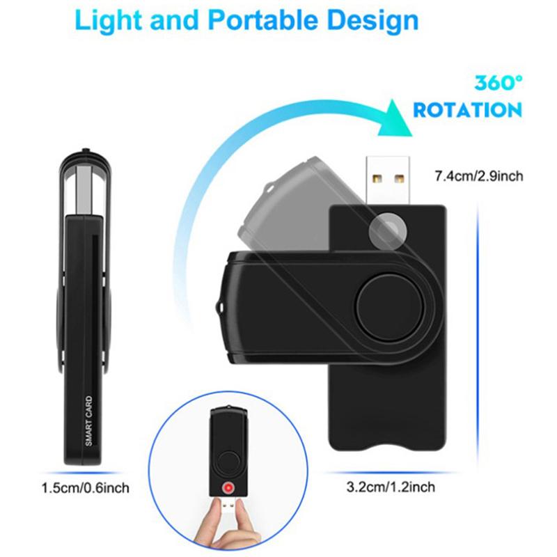 Uthai X02 USB Sim устройство чтения смарт-карт для банковских карт CAC Id Sim Sd Tf/Micro Sd