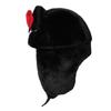 Европейская и американская зимняя черная женская ветрозащитная шапка для защиты ушей
