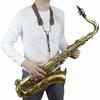 Adorence Premium Saxophone Strap (Handmade, Breathable Pads and Metal Hooks) - Ergonomic Cervical Strap Pad - Brown