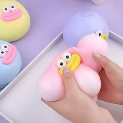 Yousheng Мультяшная игрушка-пищалка в виде парового пирожка, медленно восстанавливающая форму, для снятия стресса, шарик из теста, игрушка-фиджет, для снятия тревоги, стресс-бол, пирожок-пельмень, сенсорная игрушка