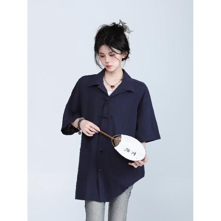 Летняя одежда мужская ретро повседневная рубашка студенческая свободная нишевая дизайнерская забавная новая мужская верхняя часть для ношения на открытом воздухе