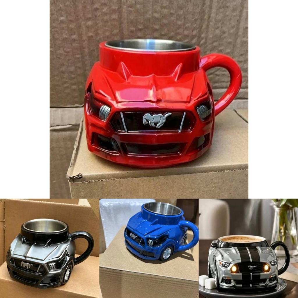 Wild Horse Resin Coffee Cup With Stainless Steel Interior For Home Tea Table And Gift Use