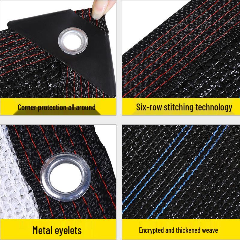 Green Sunshade Net with Edged and Punched Design for Balcony